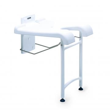 Invacare Aquatec Sansibar asiento de ducha plegable que se instala en la pared.Fabricado en PVC y acero inoxidable