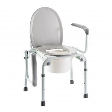 Silla inodora y elevador de wc Izzo H340 con reposabrazos abatible.