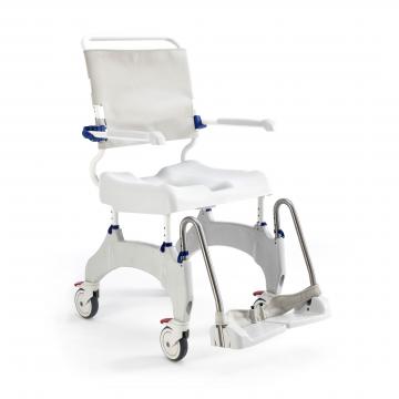 Silla de ducha de acero Invacare  Aquatec Ocean Ergo y Ergo XL con asiento, reposapiés y respaldo regulables 