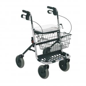 Rollator Invacare Banjo plegable con frenos y puños regulables Rollator Invacare Banjo plegable con frenos y puños regulables