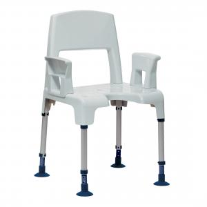 Invacare Aquatec Pico es a la vez una silla de ducha y un taburete de ducha Invacare Aquatec Pico es a la vez una silla de ducha y un taburete de ducha