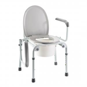 Silla inodora y elevador de wc Izzo H340 con reposabrazos abatible.
