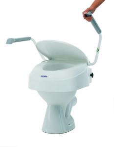 Elevador de wc Invacare Aquatec 900 ajustable en 3 alturas con reposabrazos abatible