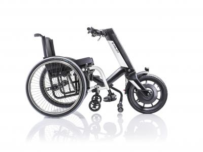 Handbike eléctrica Invacare Alber E-pilot convierte tu silla de ruedas manual en una silla eléctrica. 