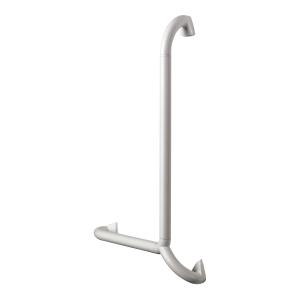 El asidero de baño Invacare Aqua H146 es una barra de apoyo en forma de ele, de 700 mm de altura y 400 mm de base