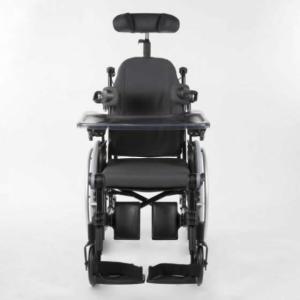 Silla de ruedas de posicionamiento Anction 3NG Comfort con asiento y respaldo reclinable de Dartex, reposapiés elevables 0º a 80º y reposabrazos desmontables acolchados