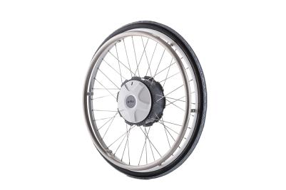 Dispositivo movil eléctrico Invacare Alber E-Fix para conver las sillas de ruedas manuales en sillas de ruedas eléctricas. Baterías de litio.