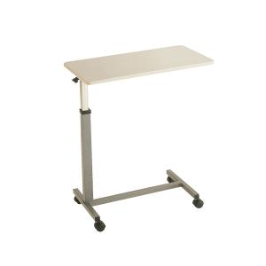Mesa de cama Invacare Kauma que permite variar la altura de la mesa. Viene equipada con 4 ruedas, 2 de ellas con freno.