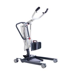 Grúa de bipedestación Invacare ISA Compact empuñaduras ergonómicas, brazo de elevación extensible, soporte de piernas ajustable en altura